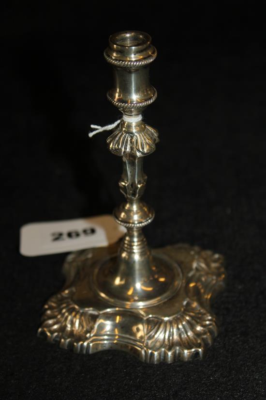 George I silver style taper stick